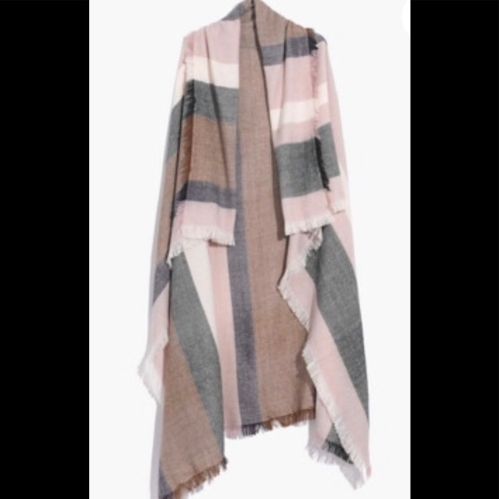 Madewell band striped blanket scarf in wisteria